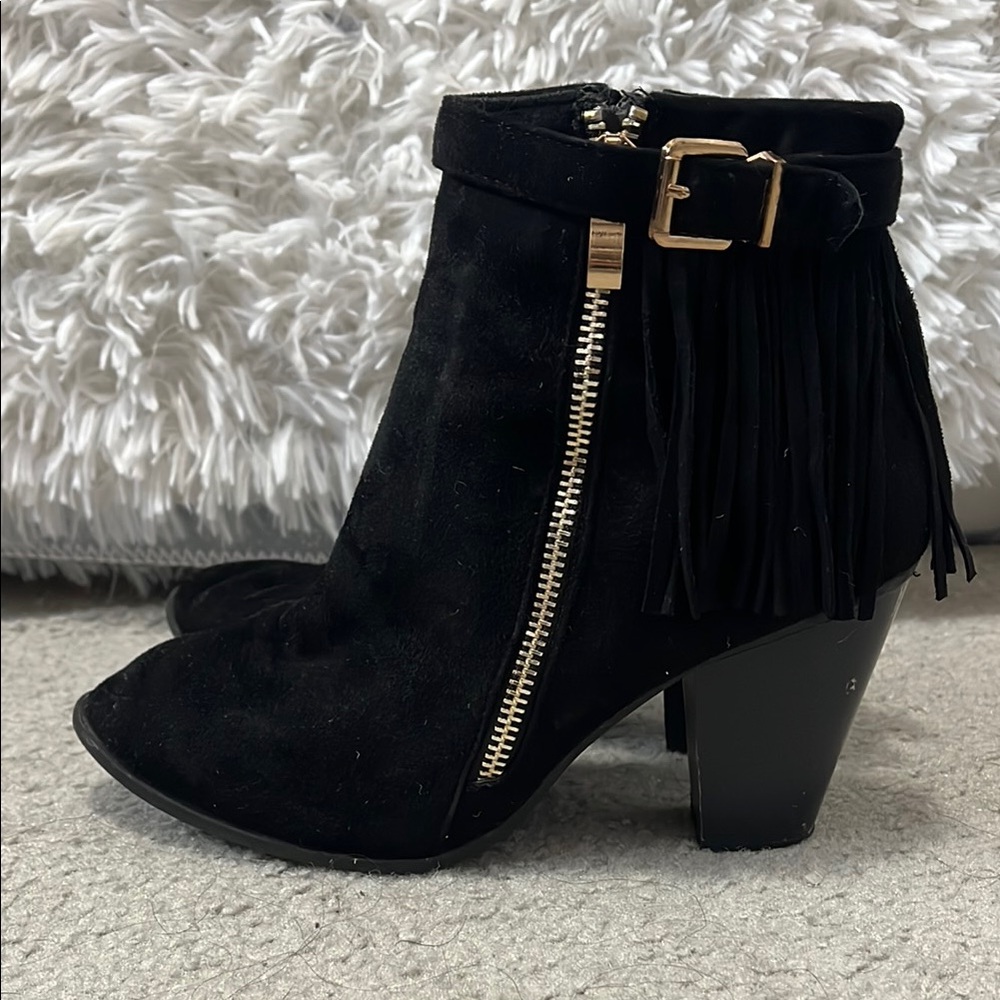 Women's Black Ankle Boots Size 7